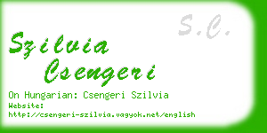 szilvia csengeri business card
